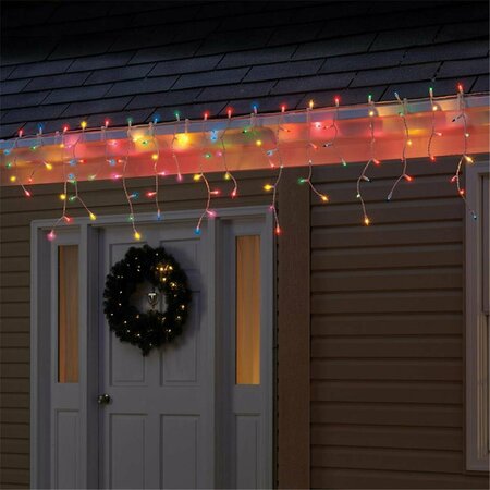 GOLDENGIFTS 6 ft. Icicle Incandescent Light Set, Multi Color - 100 Lights, 12PK GO2740053